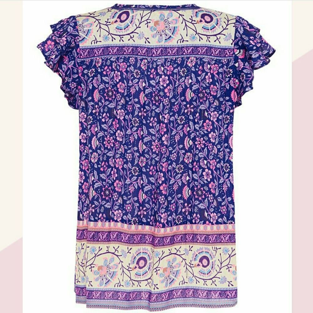New spell dahlia Bravehearts short sleeve blouse S - Picture 3 of 8